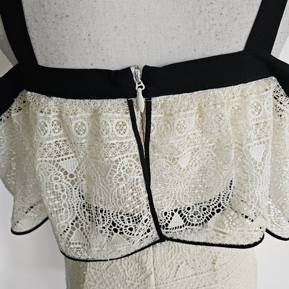 Adelyn Rae "Marissa" Cream & Black Lace Dress - Picture 9 of 12